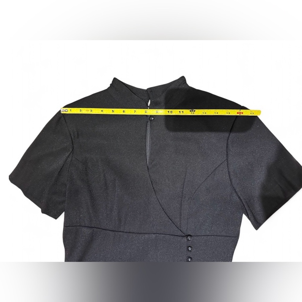Vintage 90s Black Sheath Dress by Styleworks - Picture 12 of 16